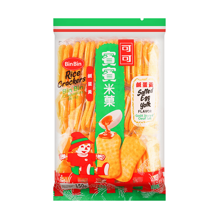 bin bin rice cracker salted egg yolk flavor 150g