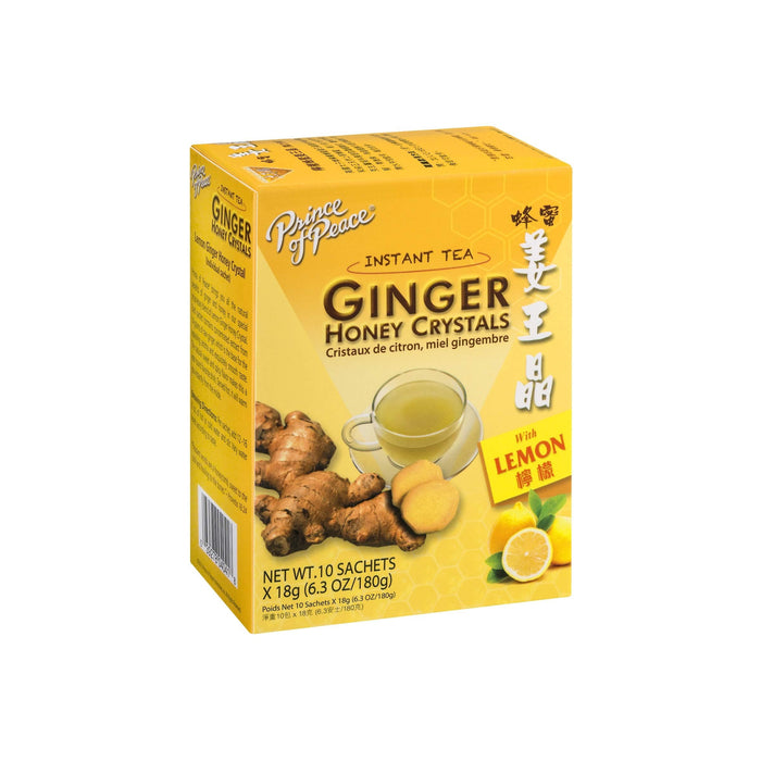 Prince Of Peace Ginger Honey Crystals W/ Lemon 10pk