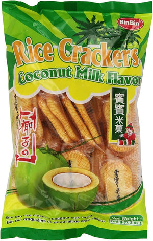 binbin rice cracker coconut milk flavor 5.3 oz