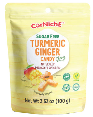 Corniche Sugar Free Turmeric Ginger Mango Candy 100g