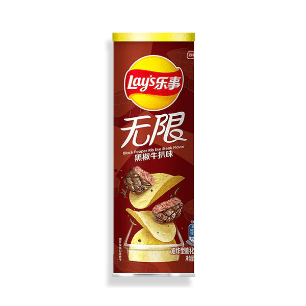 Lays Stax Black Pepper Rib Eye Steak 90g