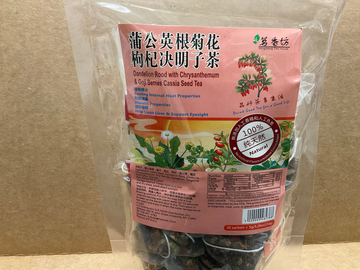 MingXiang Dandelion, Chrysanthemum, Goji Berries & Cassia Seed Tea