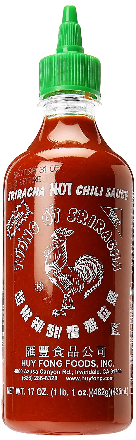  Huy Fong Sriracha Hot Chili Sauce Bottle, 17 Ounce