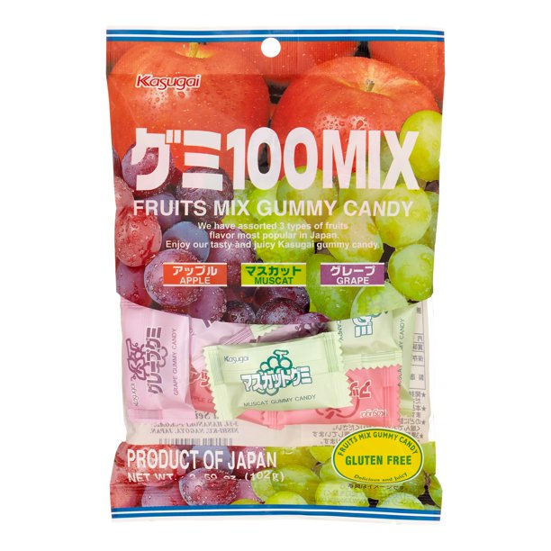 Kasugai 100 Fruit Mix Gummy Candy