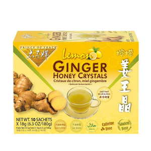 Prince Of Peace Ginger Honey Crystals W/ Lemon 10pk