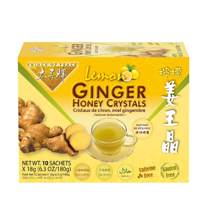 Prince Of Peace Ginger Honey Crystals W/ Lemon 10pk