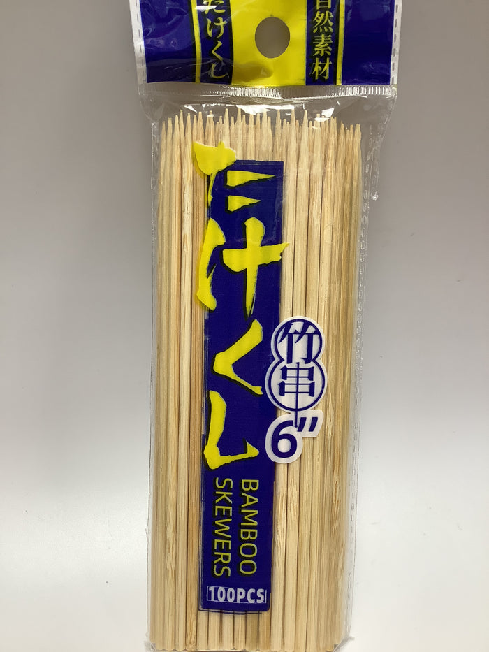 6" Bamboo Stick Skewer