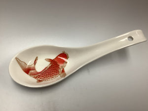 Red Koi Porcelain Soup Spoon